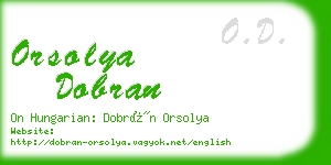 orsolya dobran business card